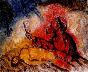 The Sacrifice of Isaac by Marc Chagall